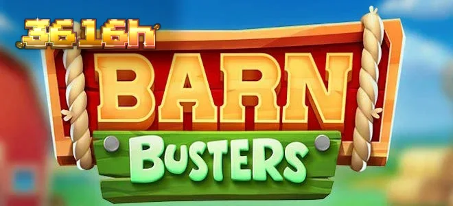 Tampilan visual slot Barn Busters dengan karakter domba dan latar belakang lumbung